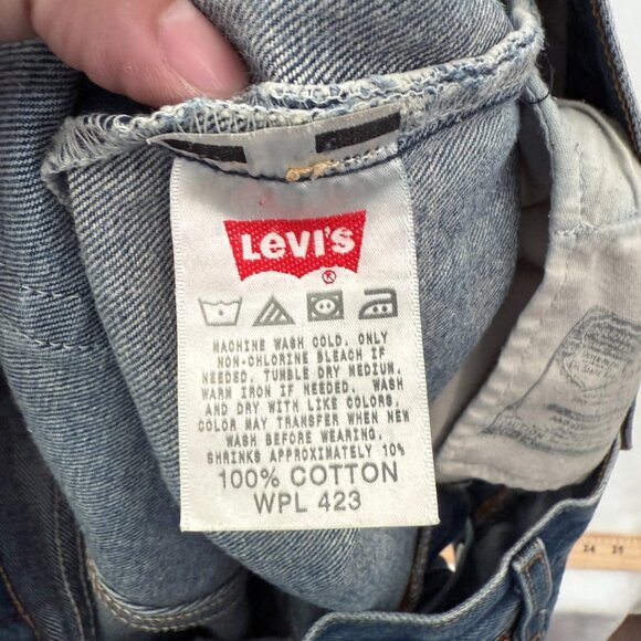 Levis 501 Jeans Mens 34x36 (32x32) Blue Original Fit Straight Leg Button Fly - Picture 2 of 14